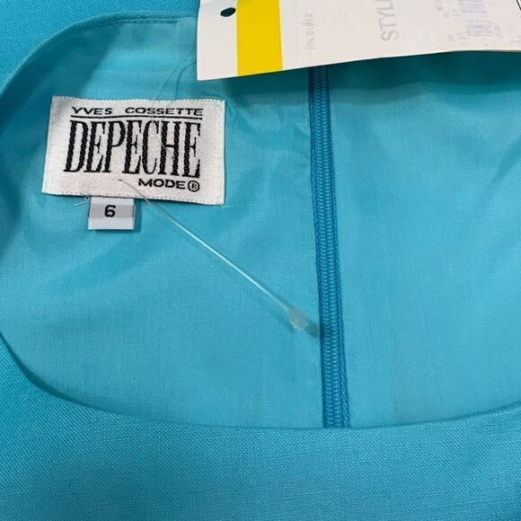 Yves Cossette Depeche Mode linen blend sleeveless dress - Picture 4 of 5